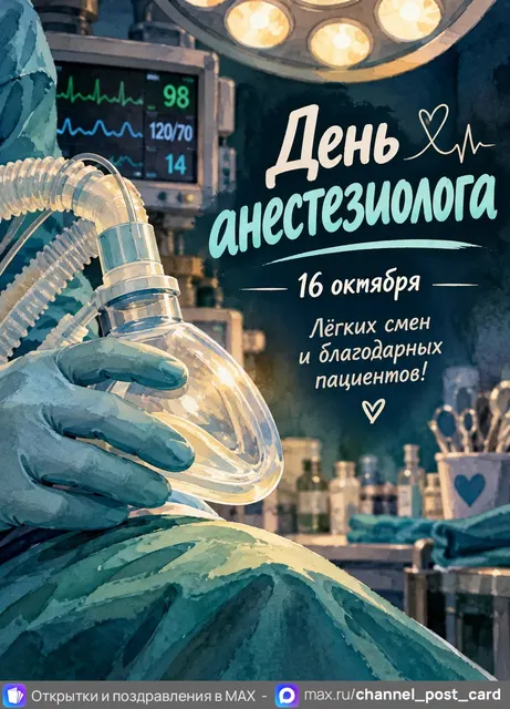 С Днем Анестезиолога — открытка «День анестезиолога»