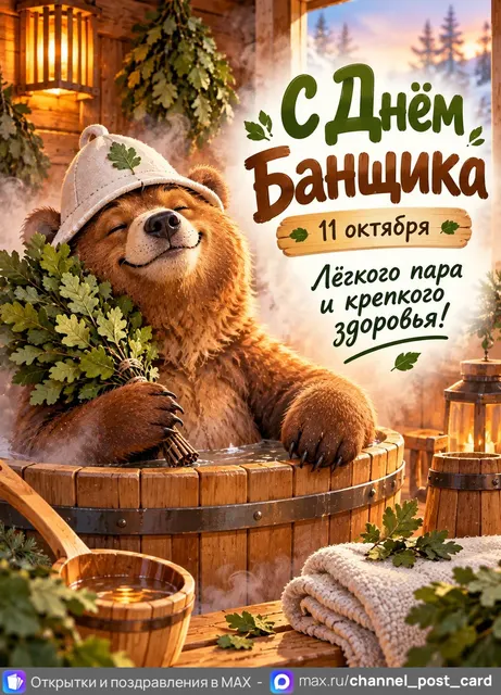 С Днём Банщика — открытка «День банщика»