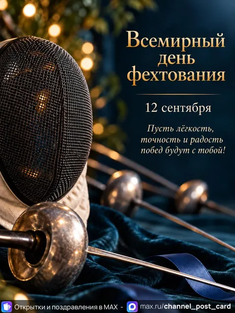 Открытка «День фехтования»