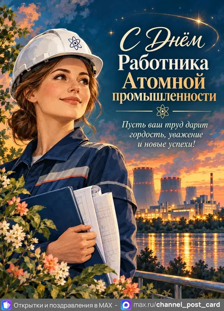 С Днем Работника атомной промышленности — открытка «День работника атомной промышленности»