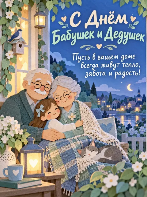 С Днем пожилого человека — открытка «День пожилого человека»