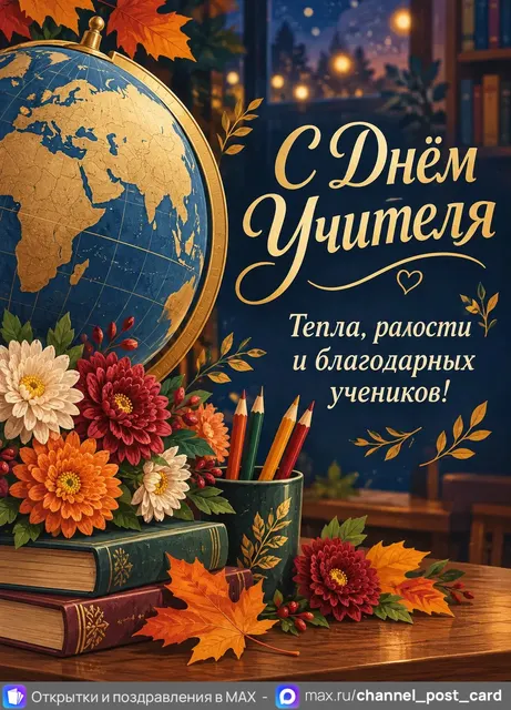 С Днём Учителя — открытка «День учителя»