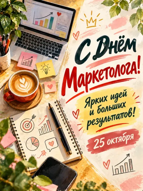 С Днем Маркетолога — открытка «День маркетолога»