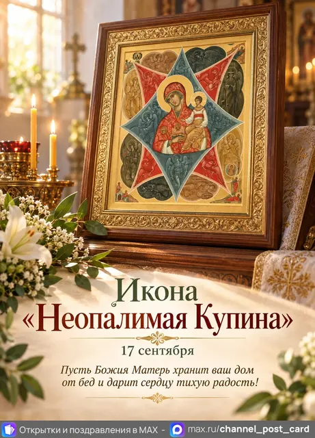 Неопалимая Купина — открытка «Икона «Неопалимая Купина»»