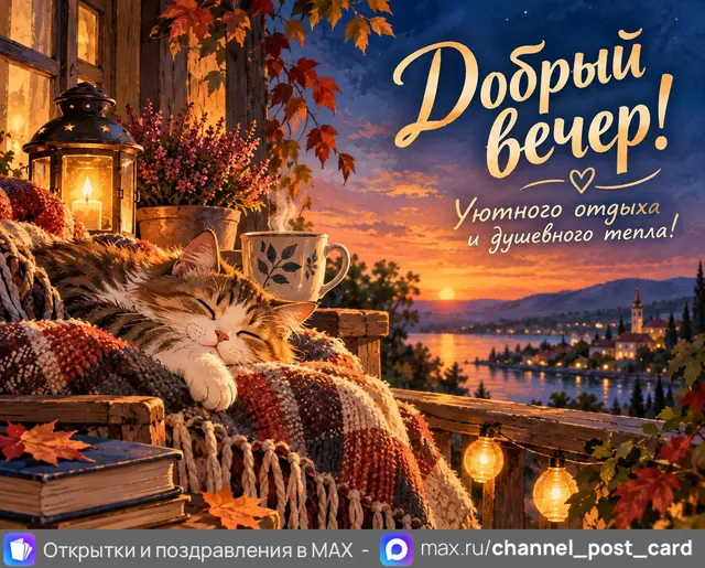 Открытка «Добрый вечер»