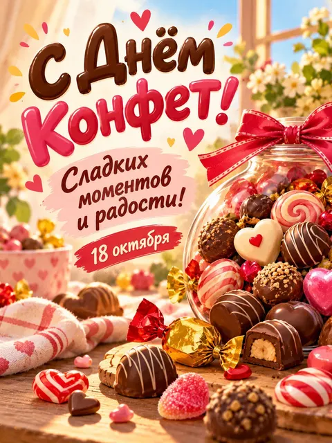 С Днем конфет — открытка «День конфет»