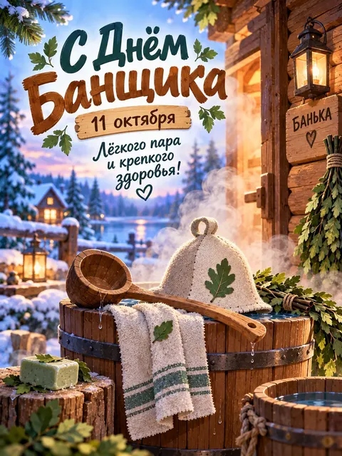 С Днем банщика — открытка «День банщика»