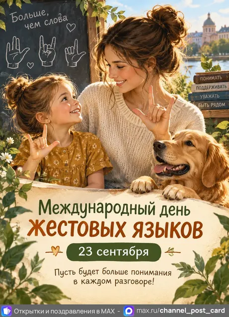 День жестовых языков — открытка «Международный день жестовых языков»