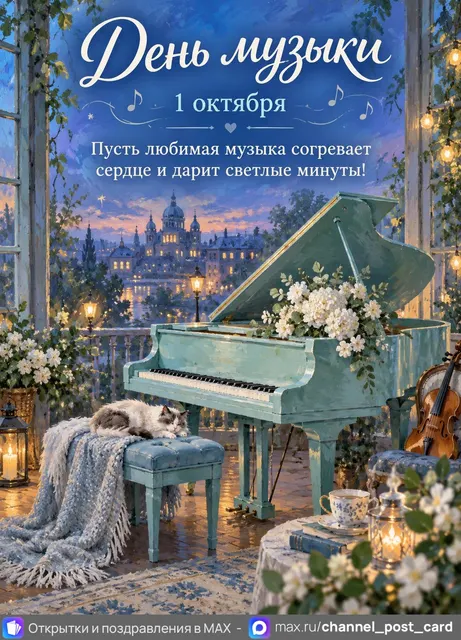 С Днём Музыки — открытка «День музыки»