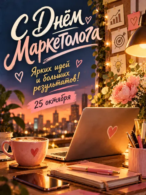 С Днем Маркетолога — открытка «День маркетолога»