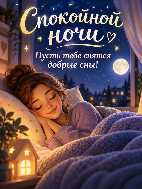 Открытка «Спокойной ночи»