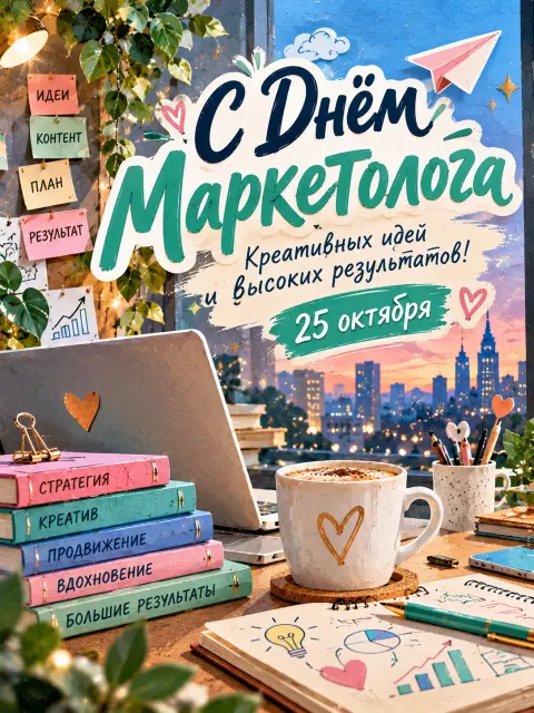 С Днем Маркетолога — открытка «День маркетолога»