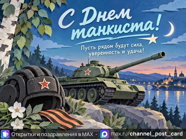 Открытка «С Днем Танкиста»