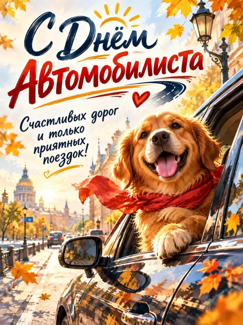 С Днем Автомобилиста — открытка «День автомобилиста»