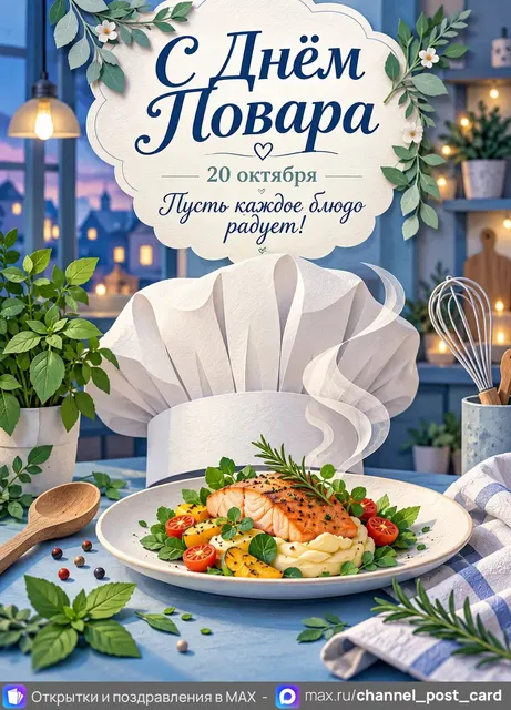 С Днём Повара — открытка «День повара»