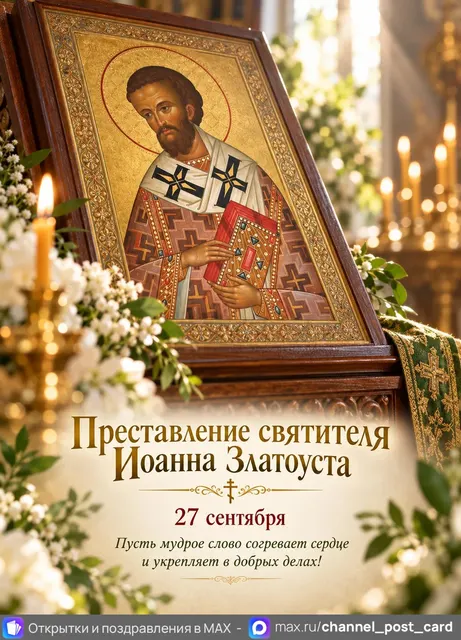 Открытка «Преставление святителя Иоанна Златоуста»