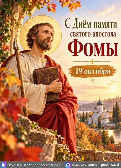 Святой Апостол Фома — открытка «Апостол Фома»
