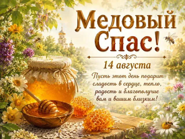 Открытка «Медовый спас»