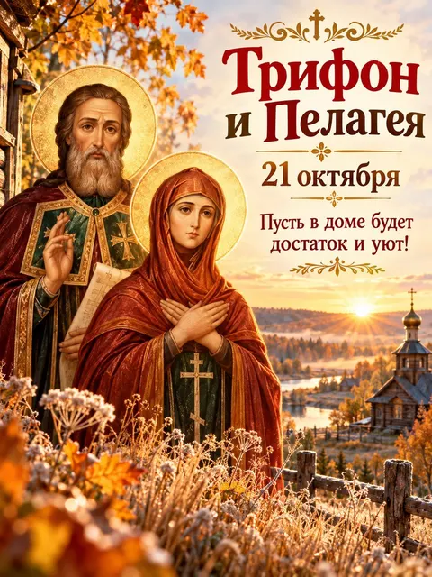 Открытка «Трифон и Пелагея»
