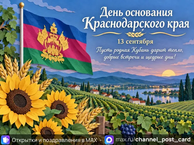 Открытка «С Днем Краснодарского Края»