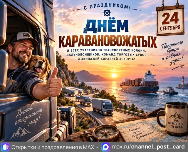 Открытки «Международный день караванщика»