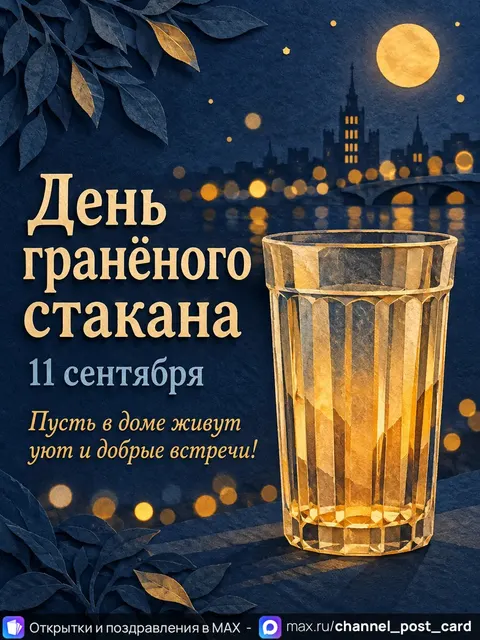 Открытка «День гранёного стакана»