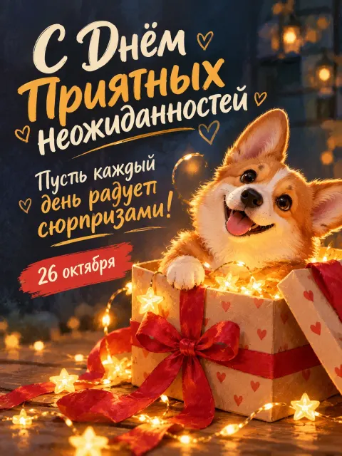С Днём приятных неожиданностей — открытка «День приятных неожиданностей»