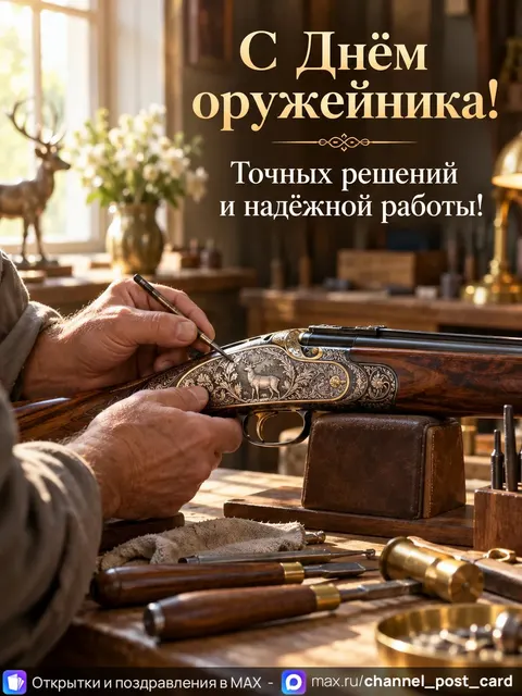 Открытка «С Днём Оружейника»