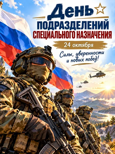 Открытка «День подразделений специального назначения»