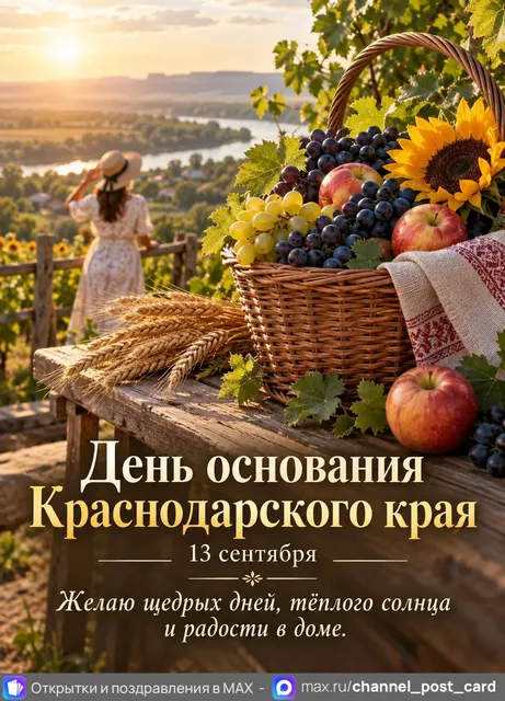 Открытка «С Днем Краснодарского Края»