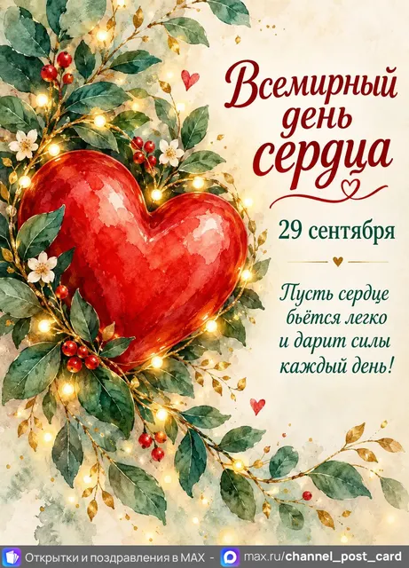 Открытка «Всемирный день сердца»