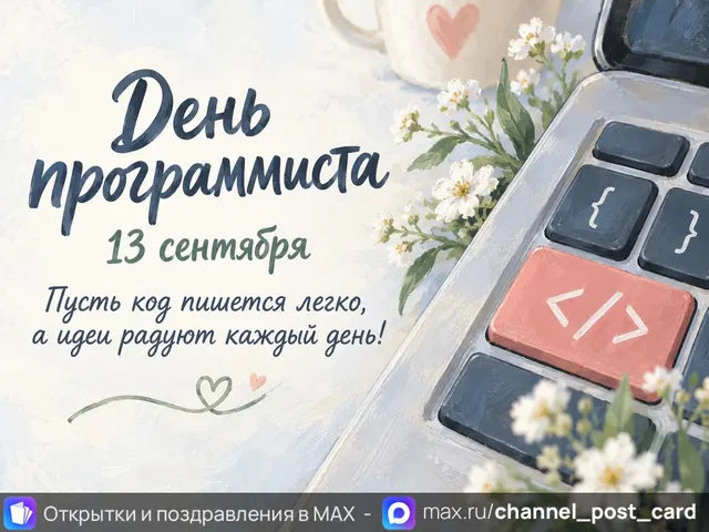 Открытка «День программиста»