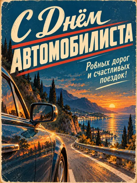 С Днем Автомобилиста — открытка «День автомобилиста»