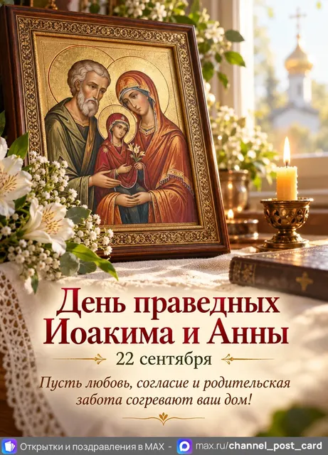 Открытка «С Днём праведных Иоакима и Анны»