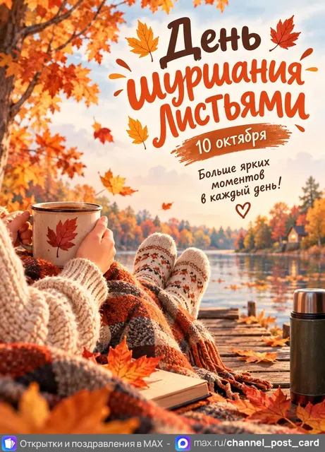 С Днём Шуршания листьями — открытка «День шуршания листьями»