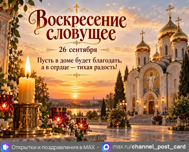 Открытка «Воскресение словущее»