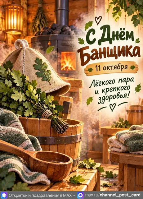 С Днём Банщика — открытка «День банщика»
