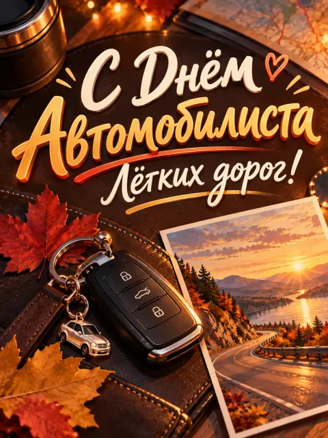 С Днем Автомобилиста — открытка «День автомобилиста»