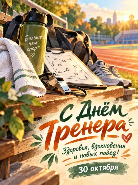 С Днём Тренера — открытка «День тренера»