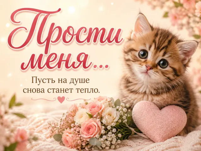 Открытка «Прости меня»