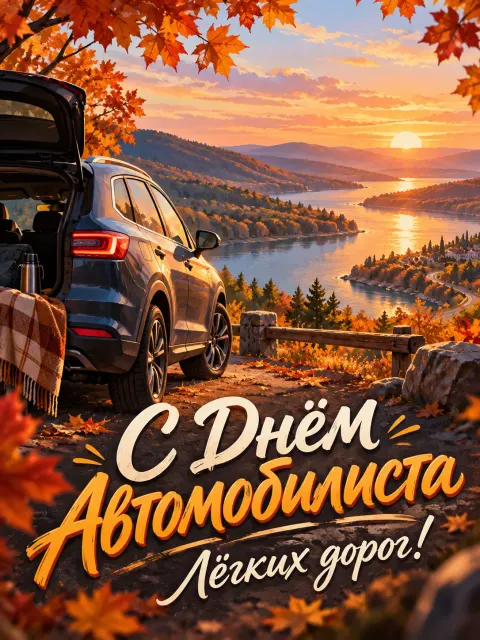 С Днем Автомобилиста — открытка «День автомобилиста»