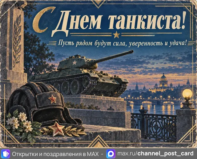 Открытка «С Днем Танкиста»