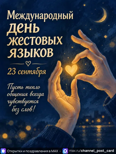 Открытка «Международный день жестовых языков»