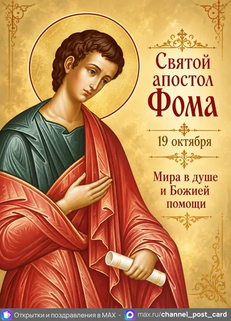 Святой Апостол Фома — открытка «Апостол Фома»
