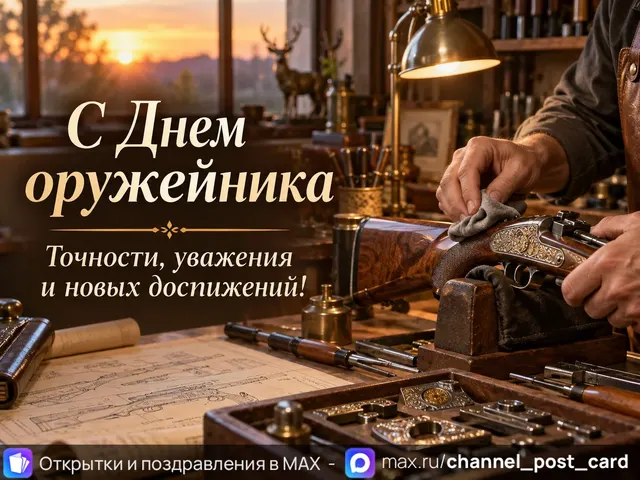 Открытка «С Днём Оружейника»