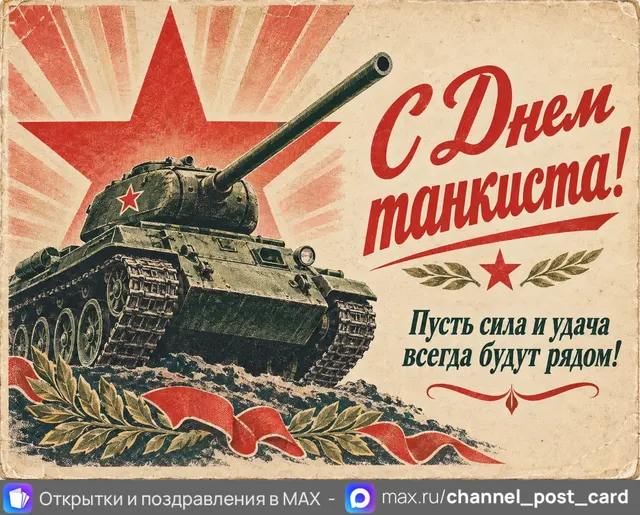Открытка «С Днем Танкиста»