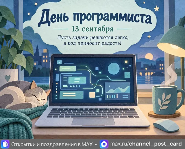 Открытка «День программиста»