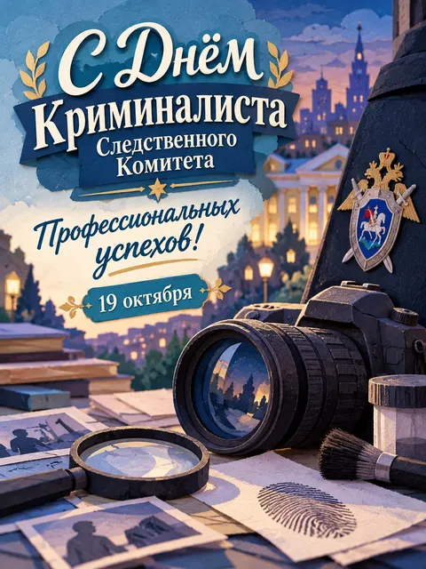 С Днём Криминалиста Следственного Комитета — открытка «День криминалиста Следственного комитета»