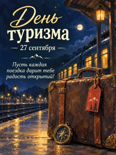 Открытка «День туризма»