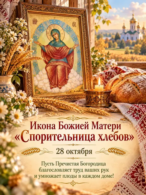 Открытка «Икона Божией Матери «Спорительница хлебов»»